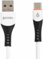 Accura USB-A apa - USB-C apa 2.0 Adat és töltő kábel - Fehér (1m)