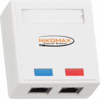 Nikomax NMC-WO2UE2-WT CAT6 2x RJ45 Falon kívüli szerelődoboz