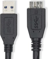 Nedis CCGL61500BK10 USB-A apa - Micro USB-B apa 3.0 Adat és töltő kábel - Fekete