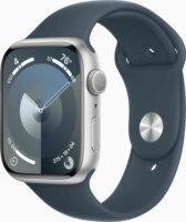 Apple Watch Series 9 LTE (45mm) Okosóra - Ezüst Aluminium tok Viharkék Sportszíjjal (M/L)