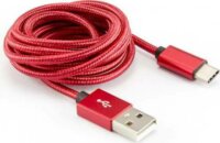 SBOX USB-TYPEC-15R USB-A apa - USB-C apa Kábel - Piros (1m)