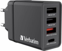 Verbatim 49700 3x USB-A / USB-C Hálózati töltő - Fekete (30W)