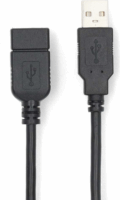 Nedis CCGB60010BK20 USB-A anya - USB-A apa 2.0 Hosszabító kábel - Fekete (2m)