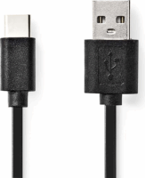Nedis CCGB60600BK30 USB-C apa - USB-A apa 2.0 Adat és töltő kábel - Fekete (3m)