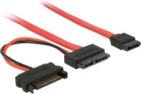 Delock SATA 7+6 tűs anya - SATA 7 tűs Anya + SATA 15 tűs apa 30 cm