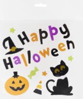 QX Toys Happy Halloween feliratú ablakzselé Dekorációs szett