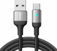 Joyroom S-UC027A10B USB Type-A apa - USB Type-C apa Adat és töltő kábel - Fekete (1.2m)