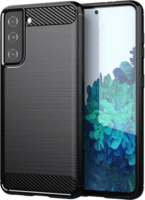 Forcell Carbon Samsung Galaxy S21 Hátlapvédő Tok - Fekete