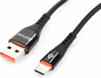 Accura USB-A apa - USB-C -apa 2.0 Adat és töltő kábel - Fekete