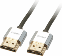 Lindy 41671 Cromo Slim High Speed HDMI 2.0 - HDMI 2.0 Kábel 1m - Fekete