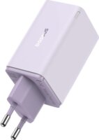 Baseus GaN6 Pro 2x USB-C / 2x USB-A Hálózati töltő + USB-C kábel - Lila (65W)