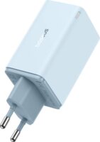 Baseus GaN6 Pro 2x USB-C / 2x USB-A Hálózati töltő + USB-C kábel - Kék (65W)