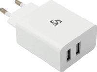 SBOX HC-21 2x USB-A Hálózati töltő - Fehér (15.5 W)
