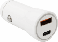 SBOX CC-095 USB-A / USB-C Autós töltő - Fehér (20W)