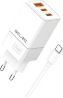 Beline BELI02751 2x USB-C / USB-A Hálózati töltő - Fehér (65W)