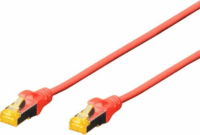 Digitus S/FTP CAT 6A Patch kábel 3m - Piros