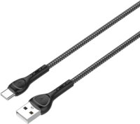 Ldnio LS 481 USB-A apa - USB-C apa 2.0 Adat és töltő kábel - Fekete (1m)