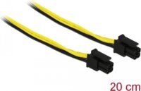 Delock 85372 EPS hosszabbító kábel 20cm - Fekete