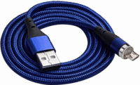Akyga AK-USB-47 USB-A apa - Micro USB-B apa 2.0 Adat és töltő kábel - Kék (1m)