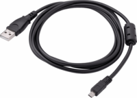 Kábel Akyga AK-USB-20 USB-A apa - USB-A apa 2.0 Adat és töltő kábel - Fekete (1.5m)