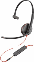 HP Poly Blackwire 3215 Vezetékes Mono Headset - Fekete/Piros