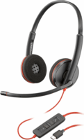 HP Poly Blackwire 3220 (USB Type-C) Vezetékes Headset - Fekete/Piros (BULK)