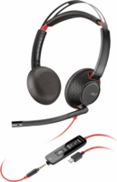 HP Poly Blackwire C5220 (USB Type-C) Vezetékes Headset + Beépített kábel - Fekete (BULK)