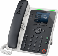 HP Poly Edge E220 VoIP Telefon + PoE - Fekete/Fehér