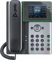 HP Poly Edge E350 VoIP Telefon + PoE - Fekete/Fehér