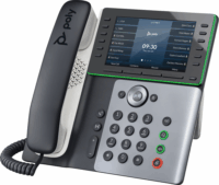 HP Poly Edge E550 VoIP Telefon + PoE - Fekete/Fehér