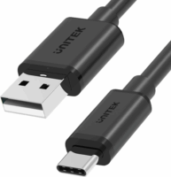 Unitek Y-C480BK USB-A apa - USB-C apa 2.0 Adat és töltőkábel - Fekete (0.25m)