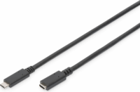 Assmann AK-300210-015-S USB Type-C apa - USB Type-C anya Hosszabbító kábel - Fekete (1.5)