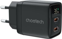 Choetech PD6051 2x USB-C Hálózati töltő - Fekete (35W)