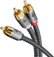 Goobay 65302 RCA apa - 2x RCA apa Kábel (5m)