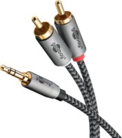 Goobay 65289 3.5mm Jack apa - 2x RCA apa Kábel (3m)