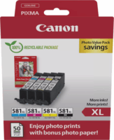 Canon CLI-581XL Tintapatron Multipack + 10x15cm Fotó papír (50db)