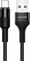 Usams U5 USB Type-A apa - USB Type-C apa Adat és töltőkábel - Fekete (1.2m)