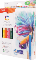 Deli Color Emotion Akvarell színes ceruza készlet ecsettel ( 36 db / csomag)