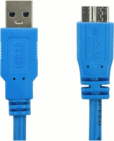 Accura ACC2263 microUSB-B apa - USB-A apa 3.0 Adat és Töltő Kábel - Kék (0,5m)