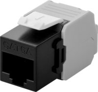 Goobay 90692 RJ45 CAT6a Keystone Modul - Fekete