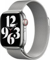 Apple Watch S1/S2/S3/S4/S5/S6/S7/S8/S9/SE Milánói Fém Szíj 38/40/41mm - Ezüst