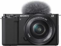Sony ZV-E10 fényképezőgép + 16-50 mm f/3.5-5.6 Objektív - Fekete