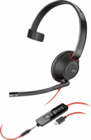 HP Poly Blackwire C5210 (USB Type-C) Vezetékes Mono Headset - Fekete/Piros (BULK)