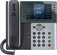 HP Poly Edge E500 VoIP Telefon + PoE - Fekete/Szürke