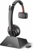 HP Poly Savi 8210-M Microsoft Teams (USB Type-A) Wireless Headset - Fekete