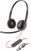 HP Poly Blackwire 3220 Vezetékes Headset - Fekete