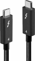 Lindy 31121 Thunderbolt 4 apa - Thunderbolt 4 apa Adat és töltő kábel - Fekete (2m)