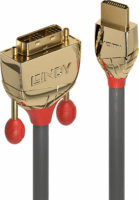 Lindy 36193 Gold Line HDMI - DVI-D Kábel 0.5m - Szürke/Arany