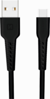 Swissten 71505530 Basic USB Type-A apa - USB Type-C apa Adat és töltő kábel - Fekete (1m)