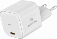 Swissten 22037010 1x USB Type-C GaN Hálózati töltő - Fehér (45W)